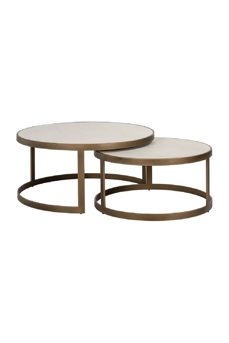Round Nesting Coffee Table | OROA Whitebone | Dutchfurniture.com