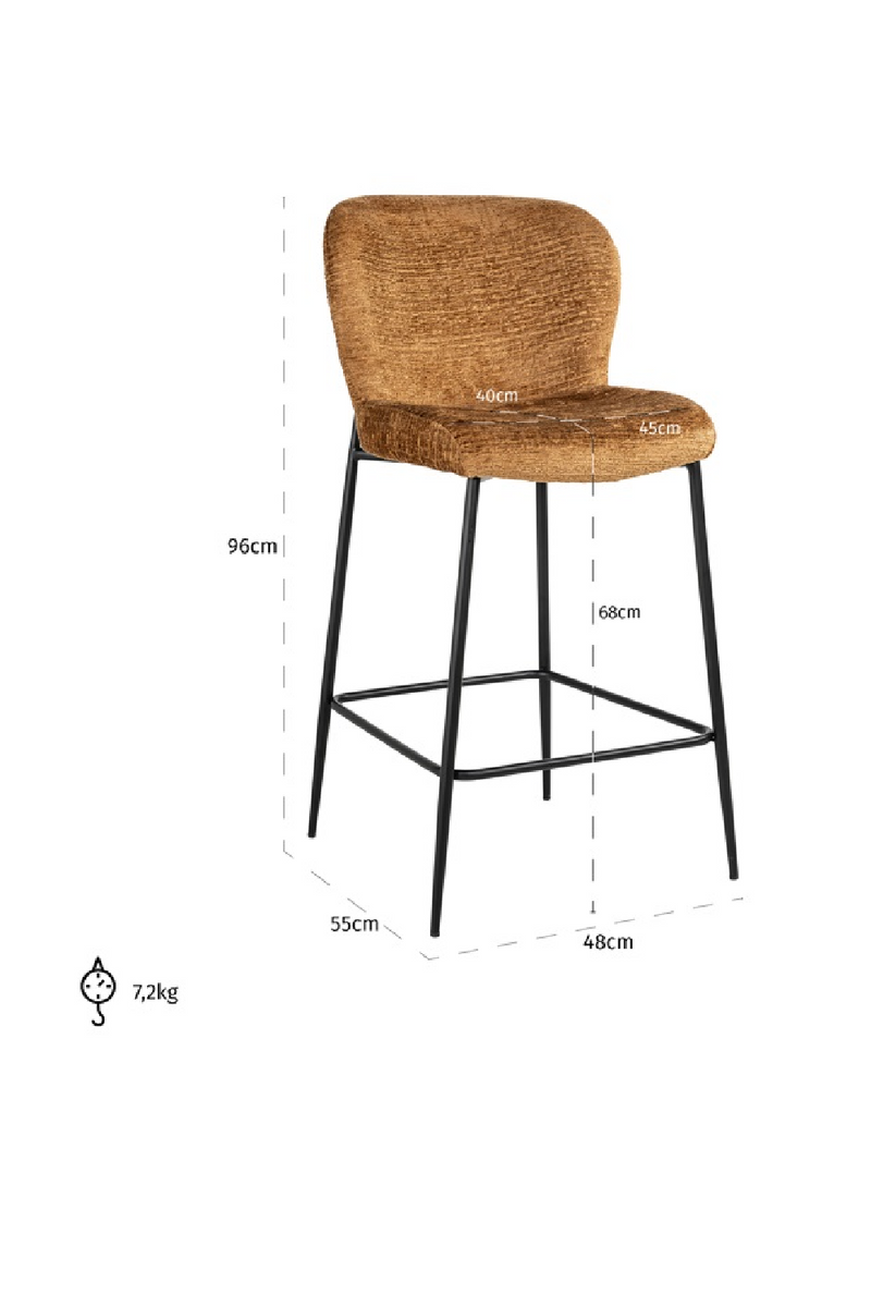 Upholstered Counter Stool | OROA Darby | Dutchfurniture.com