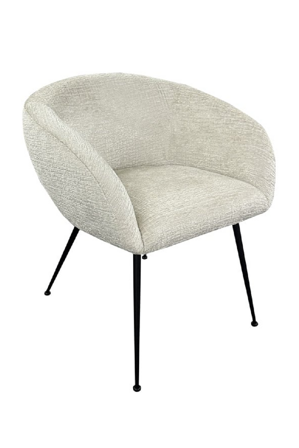 Cream Curved Dining Chair | OROA Ruby | Dutchfurniture.com