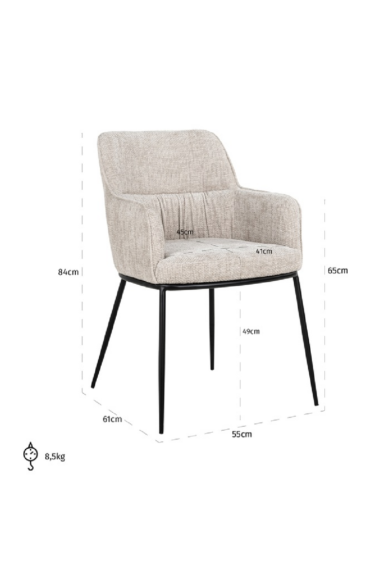 Upholstered Dining Armchair | OROA Bella | Dutchfurniture.com