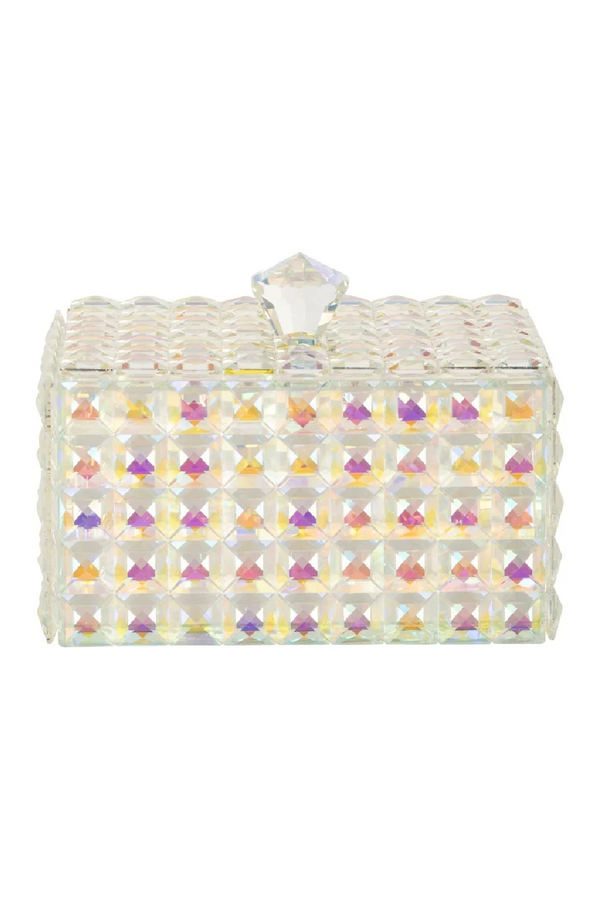 Faceted Crystal Jewelry Box | OROA Rainbow | Dutchfurniture.com