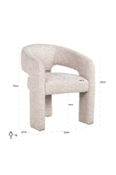 Cream Modern Accent Chair | OROA Belle | Dutchfurniture.com
