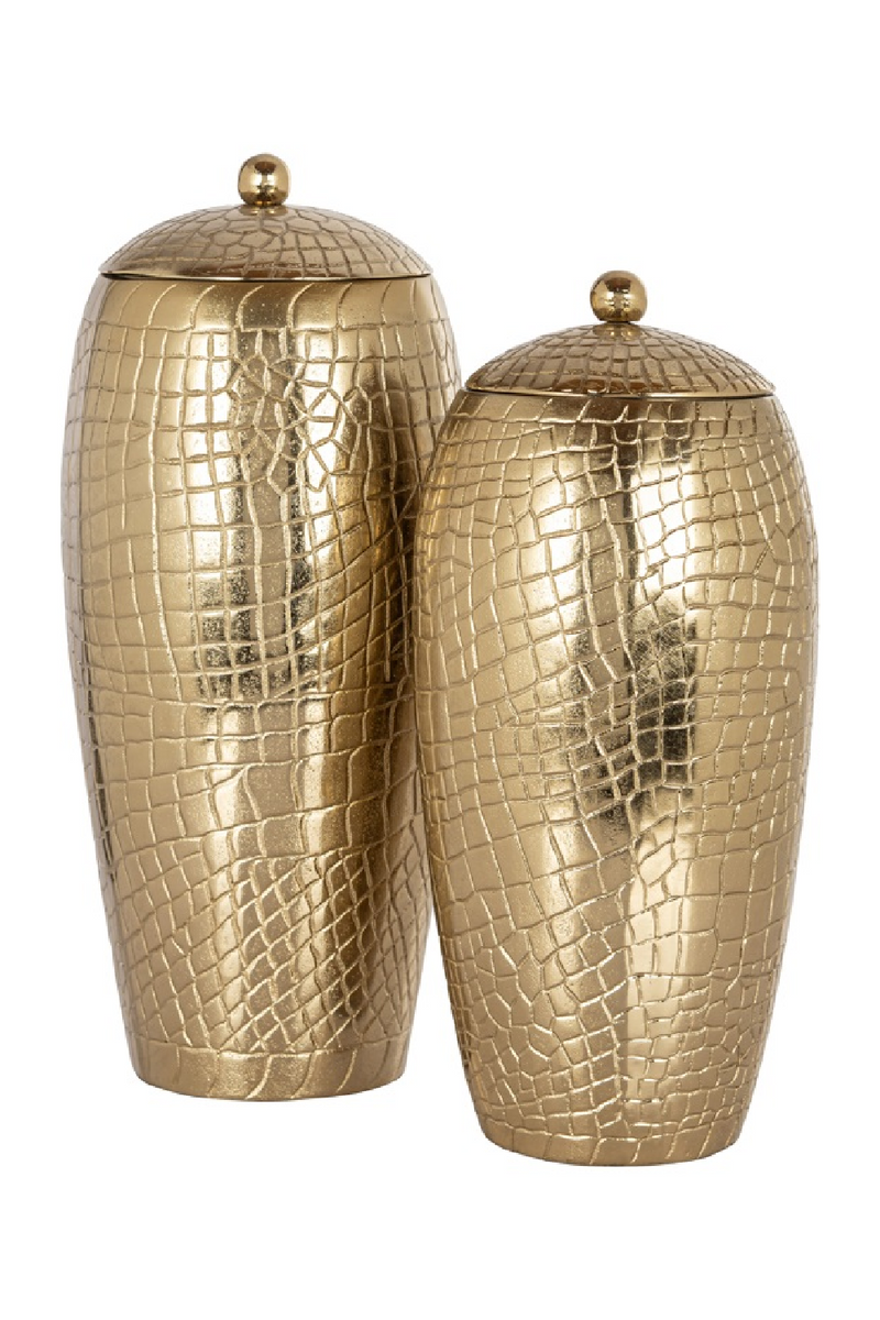 Gold Aluminium Jar S | OROA Marieke | Dutchfurniture.com
