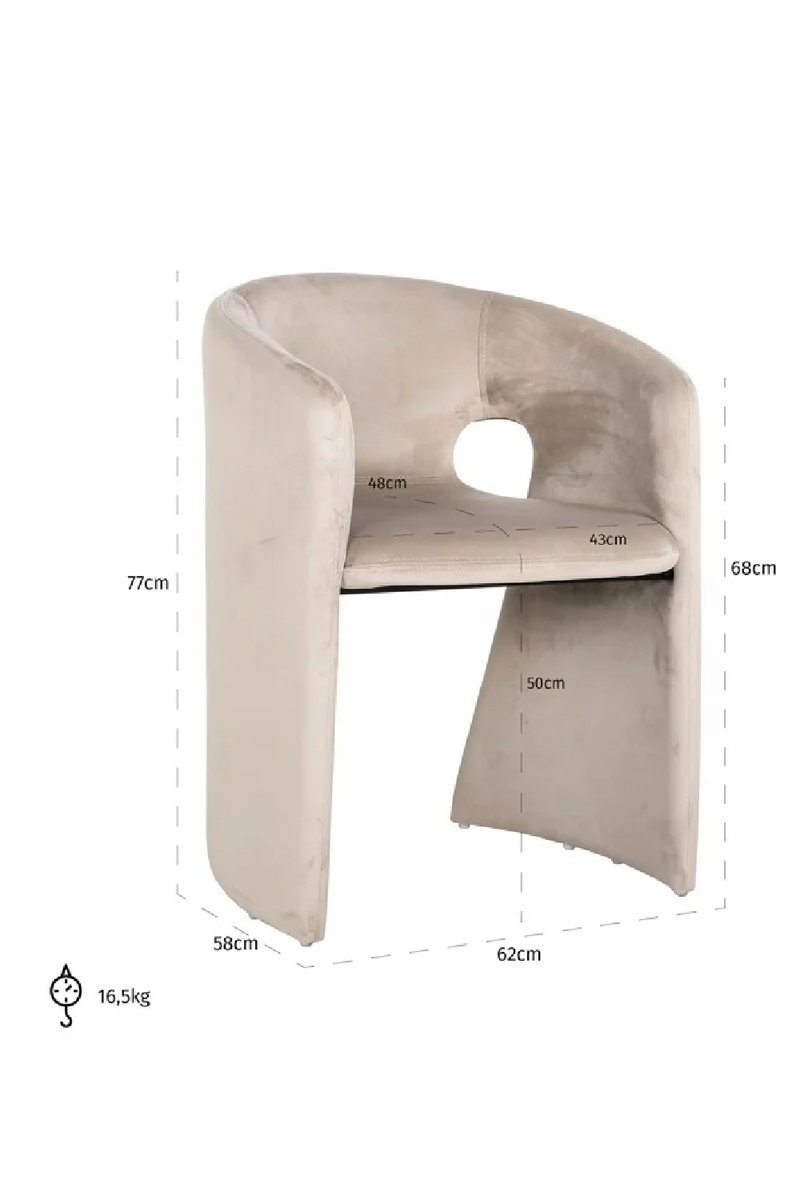 Modern Sculptural Dining Armchair | OROA Carlotta | Dutchfurniture.com