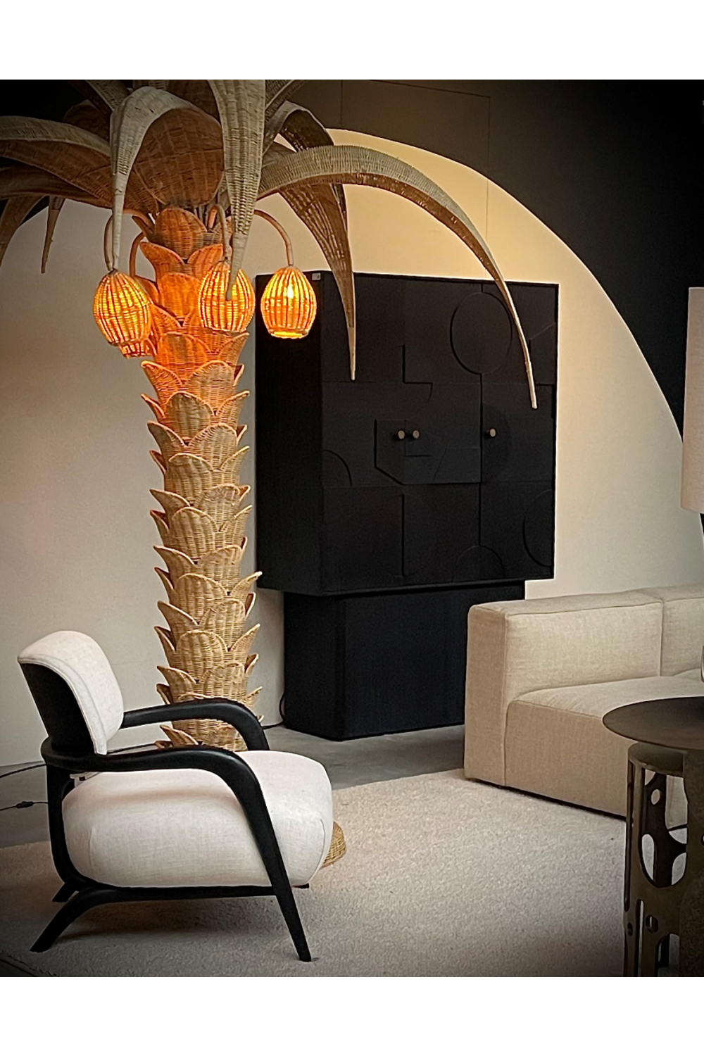 Handcrafted Rattan Floor Lamp | Versmissen Palm Tree | Dutchfurniture.com