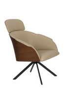 Beige Leather Lounge Chair | Zuiver Frie | Dutchfurniture.com