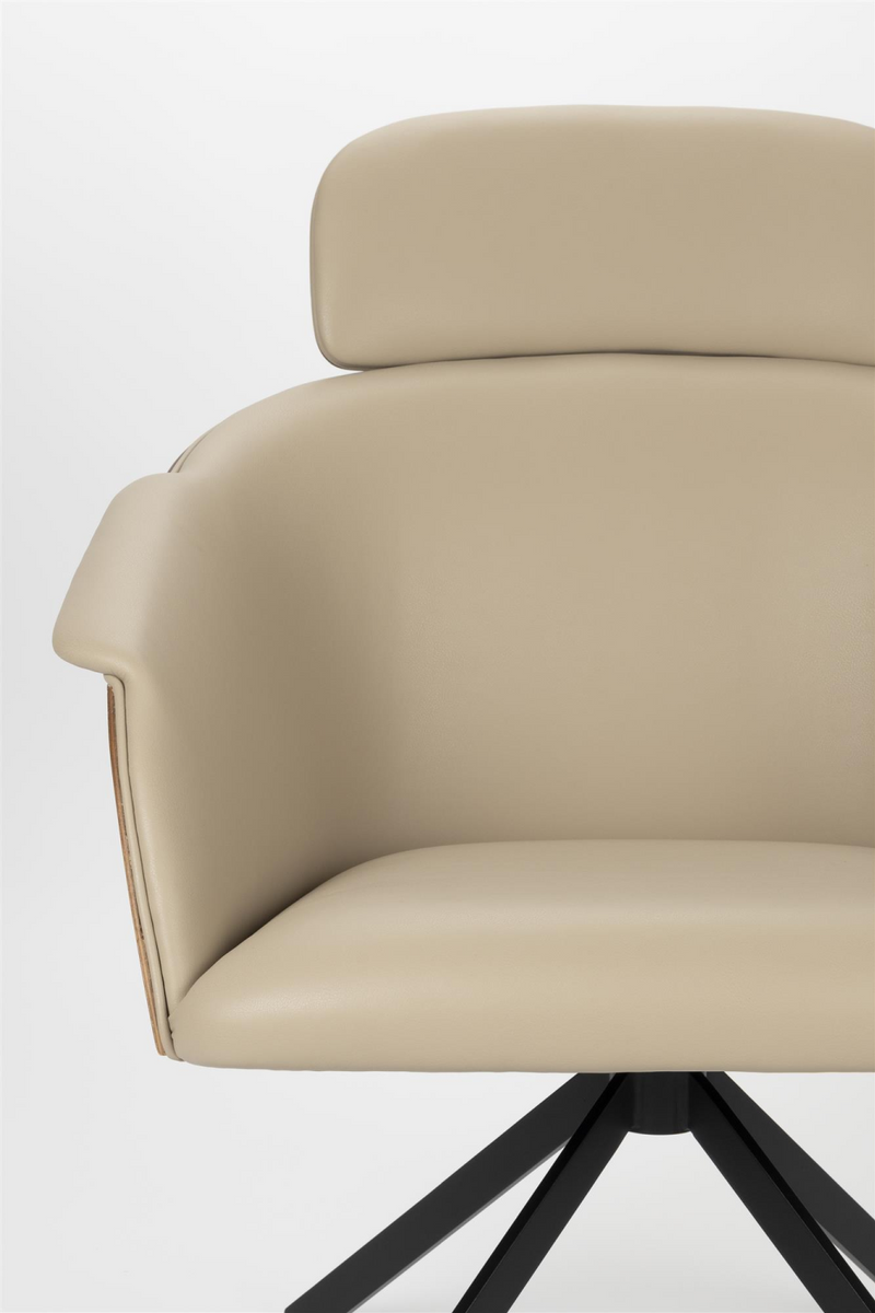 Beige Leather Lounge Chair | Zuiver Frie | Dutchfurniture.com