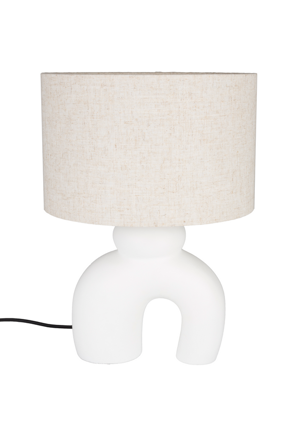 White Curved Table Lamp | Zuiver Bibi | Dutchfurniture.com