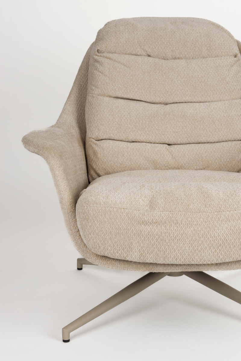 Beige Swivel Lounge Chair | Zuiver Philly | Dutchfurniture.com