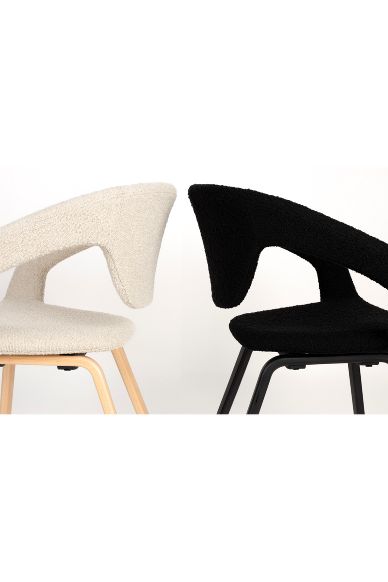 Bouclé Dining Armchairs (2) | Zuiver Flexback | Dutchfurniture.com