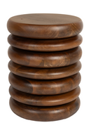 Brown Wooden Layered Stool | Zuiver Disc | Dutchfurniture.com