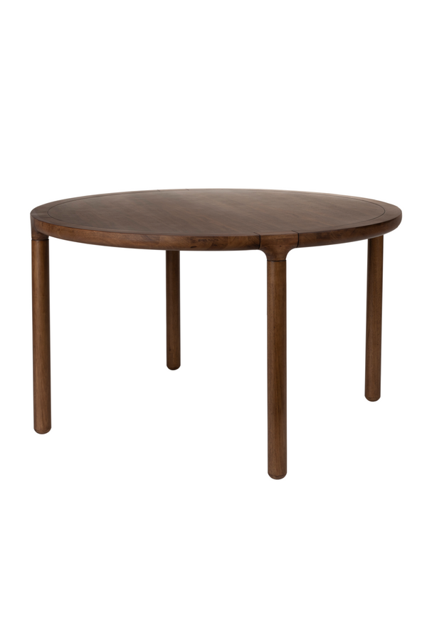 Walnut Round Dining Table | Zuiver Storm | Dutchfurniture.com