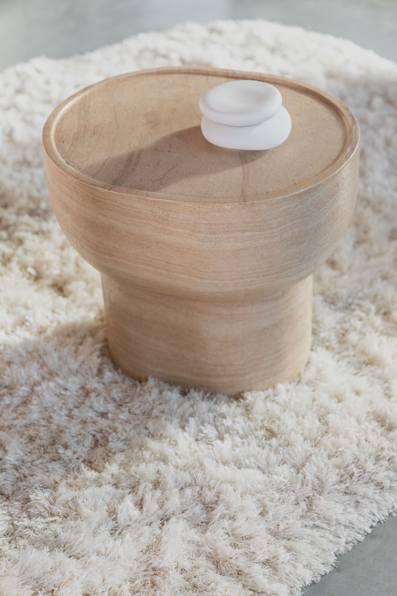 Minimalist Travertine Side Table | Zuiver Noble | Dutchfurniture.com