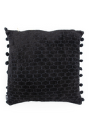 Square Black Viscose Throw Pillows (2) | By Boo Mercy | DutchFurniture.com