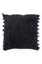 Square Black Viscose Throw Pillows (2) | By Boo Mercy | DutchFurniture.com