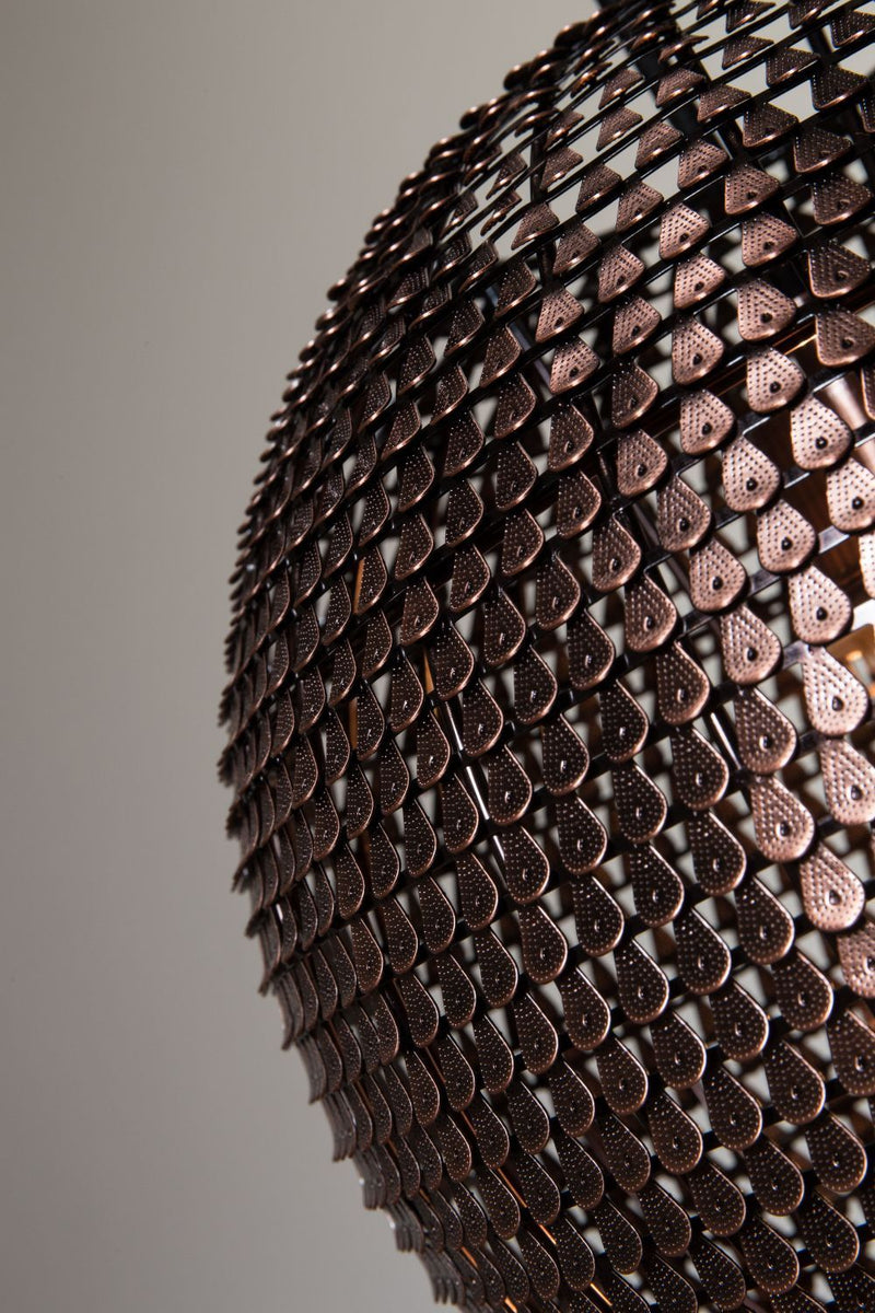 Copper Round Pendant Lamp M | Dutchbone Cooper | DutchFurniture.com