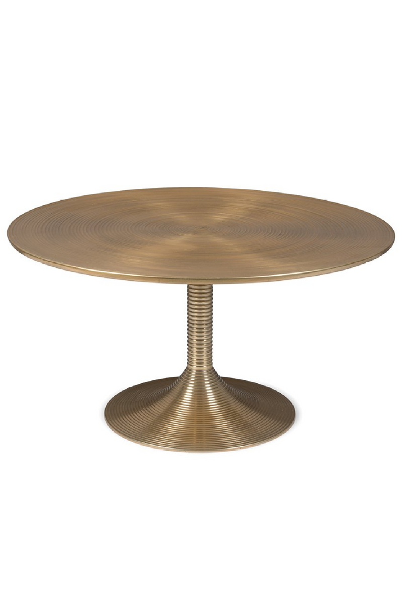 Gold pedestal coffee table deals