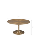 Gold Round Pedestal Coffee Table | Bold Monkey Hypnotising | DutchFurniture.com