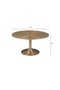 Gold Round Pedestal Coffee Table | Bold Monkey Hypnotising | DutchFurniture.com