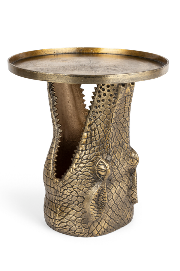 Sculptural Gold Side Table | Bold Monkey See You Later Alligator | Dutchfurniture.com