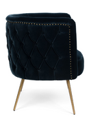 Dark Blue Tufted Barrel Chair | Bold Monkey Such A Stud | DutchFurniture.com