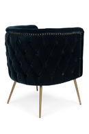 Dark Blue Tufted Barrel Chair | Bold Monkey Such A Stud | DutchFurniture.com