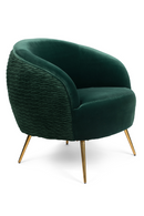 Curved Dark Green Lounge Chair | Bold Monkey So Curvy | DutchFurniture.com