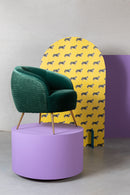 Curved Dark Green Lounge Chair | Bold Monkey So Curvy | DutchFurniture.com