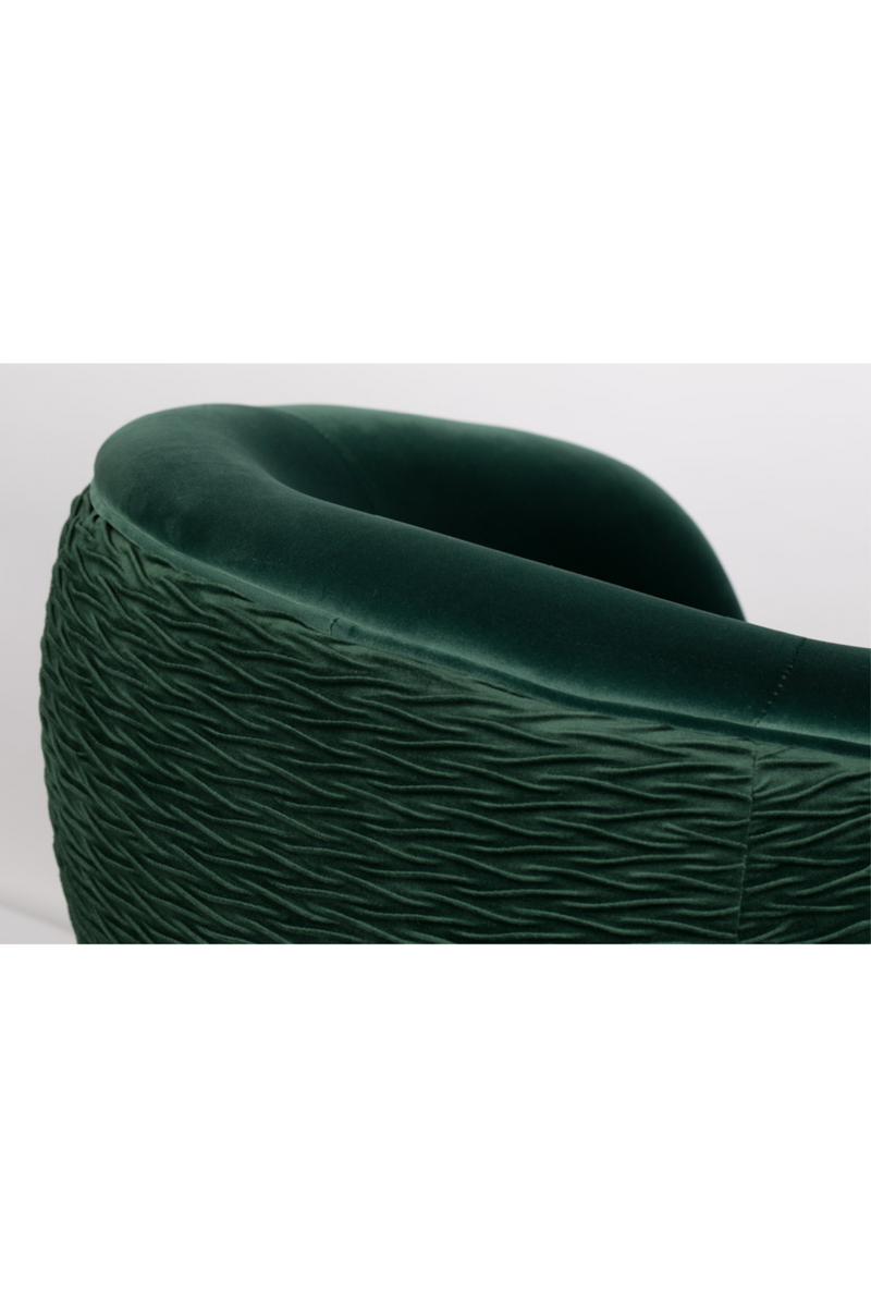 Curved Dark Green Lounge Chair | Bold Monkey So Curvy | DutchFurniture.com