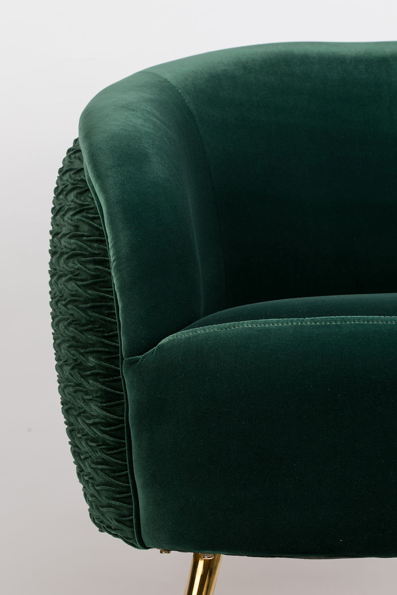 Curved Dark Green Lounge Chair | Bold Monkey So Curvy | DutchFurniture.com