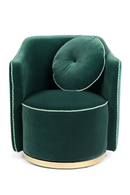 Upholstered Dark Green Swivel Chair | Bold Monkey Sassy Granny | DutchFurniture.com