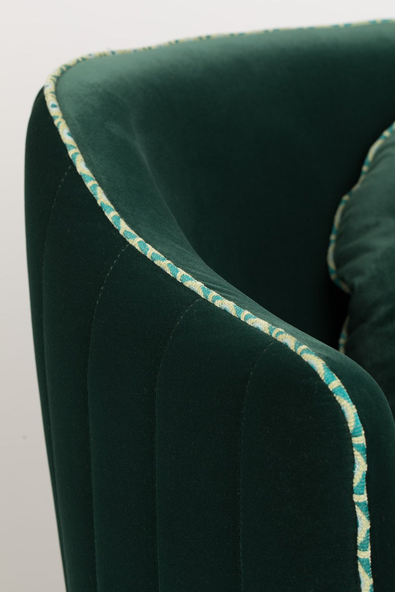 Upholstered Dark Green Swivel Chair | Bold Monkey Sassy Granny | DutchFurniture.com