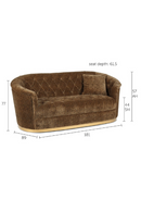 Curved Tufted Brown Velvet Sofa | Bold Monkey Too Pretty To Sit On | DutchFurniture.com