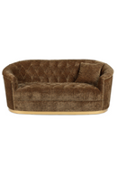 Curved Tufted Brown Velvet Sofa | Bold Monkey Too Pretty To Sit On | DutchFurniture.com