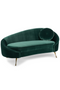 Curved Dark Green Velvet Sofa | Bold Monkey I Am Not a Croissant | DutchFurniture.com