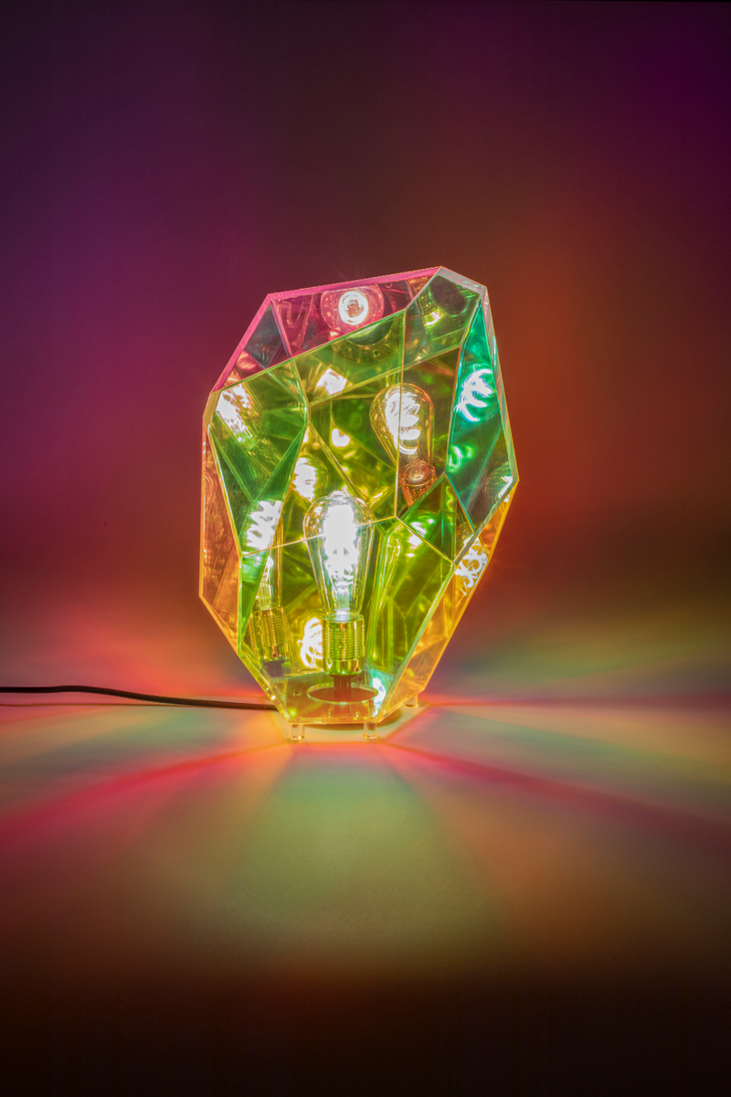 Holographic Crystal Table Lamp | Bold Monkey Diamond Dear | Oroatrade.com