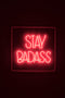 LED red neon sign | Bold Monkey Badass Non Social | DutchFurniture.com