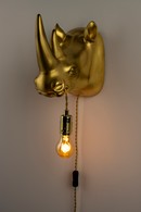 Animal Head Wall Lamp | Bold Monkey Mind Your Own Rhino | Dutchfurniture.com