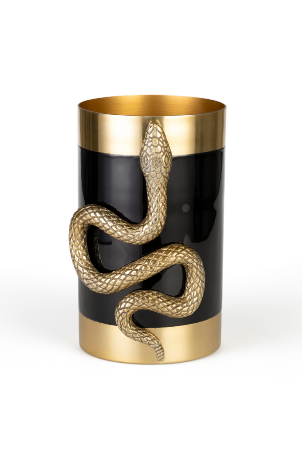 Aluminum Cylindrical Modern Vase M | Bold Monkey Never Hurt A Snake | Dutchfurniture.com