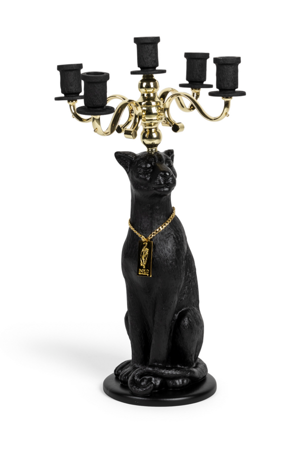 Art Deco Candle Holder | Bold Monkey Proudly Crowned Panther | Dutchfurniture.com