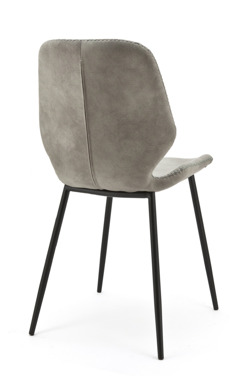 Gray Leather Dining Chairs (2) | By-Boo Seashell | DutchFurniture.com