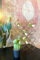 Gold Geometric Wine Rack (S) | By-Boo Burly | DutchFurniture.com