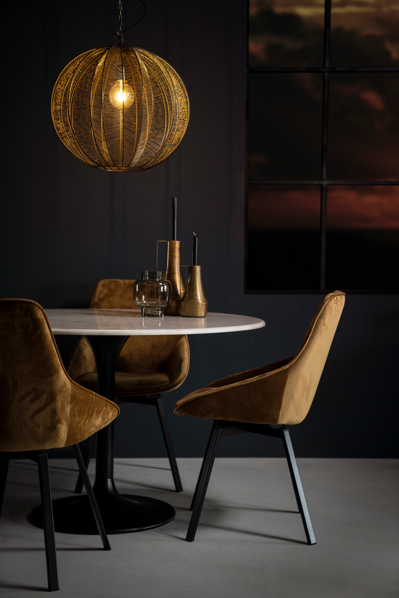 Brown Velvet Dining Chairs (2) | By-Boo Beau | Dutchfurniture.com