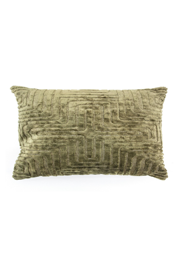 Rectangular Green Viscose Throw Pillows (2) | By-Boo Madam | DutchFurniture.com