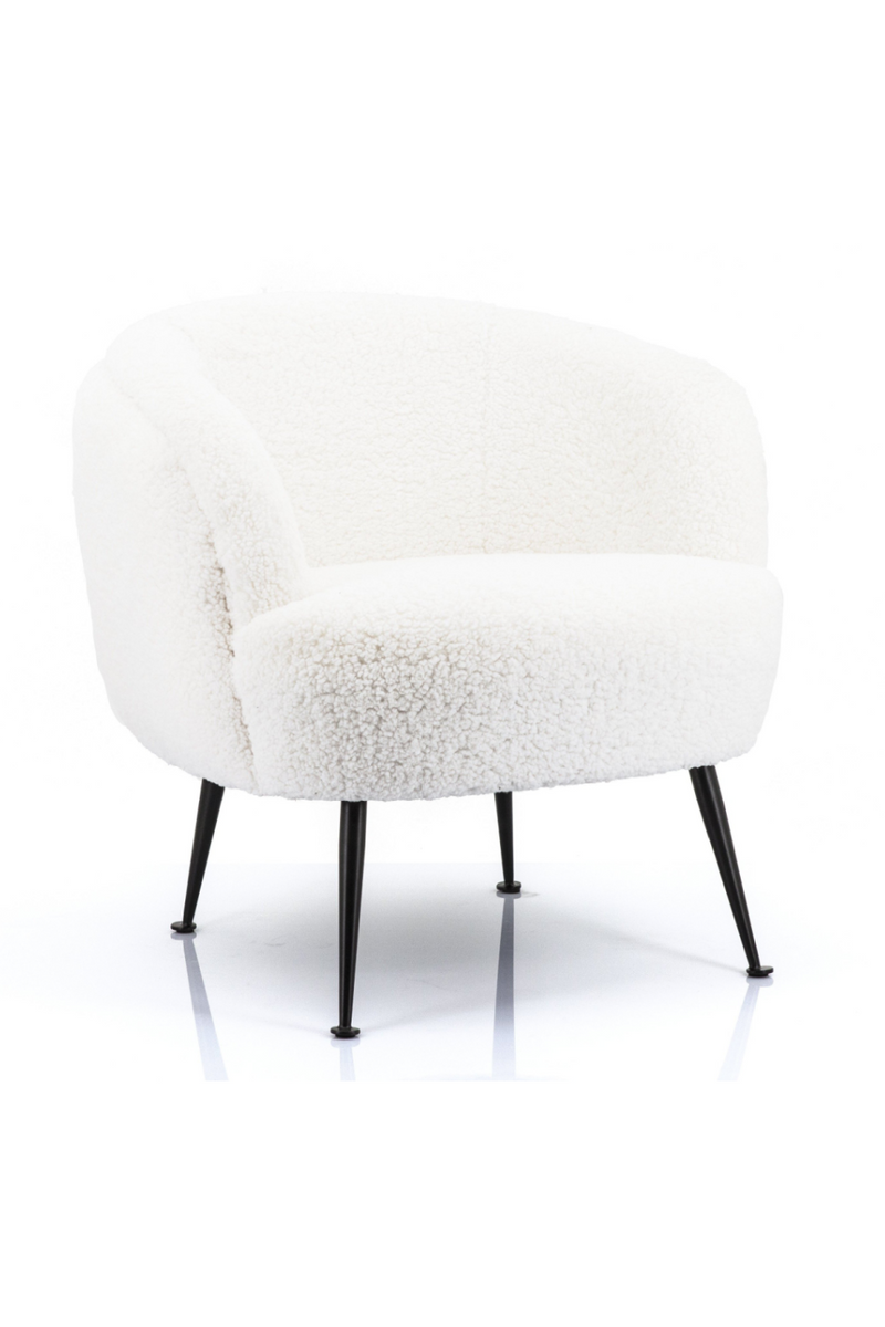 Ivory Vegan Shearling Lounge Chair | By Boo Babe | DutchFurniture.com