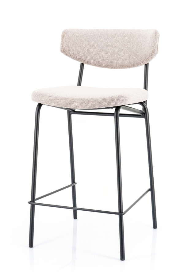 Taupe Upholstered Barstools (2) | By-Boo Crockett | Dutchfurniture.com