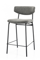 Dark Gray Upholstered Barstools (2) | By-Boo Crockett | DutchFurniture.com