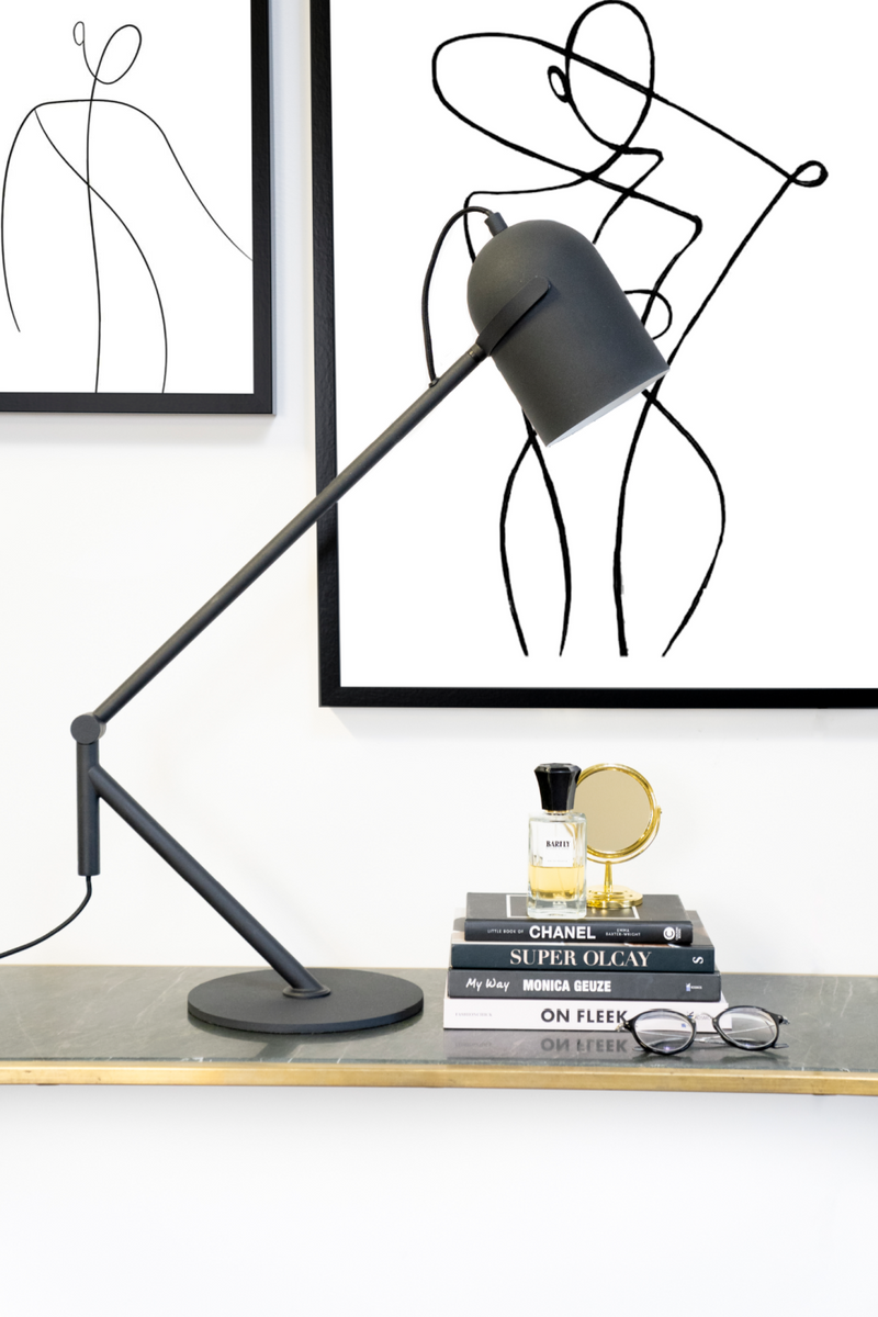 Black Swing Arm Desk Lamp | By-Boo Sleek | Dutchfurniture.com