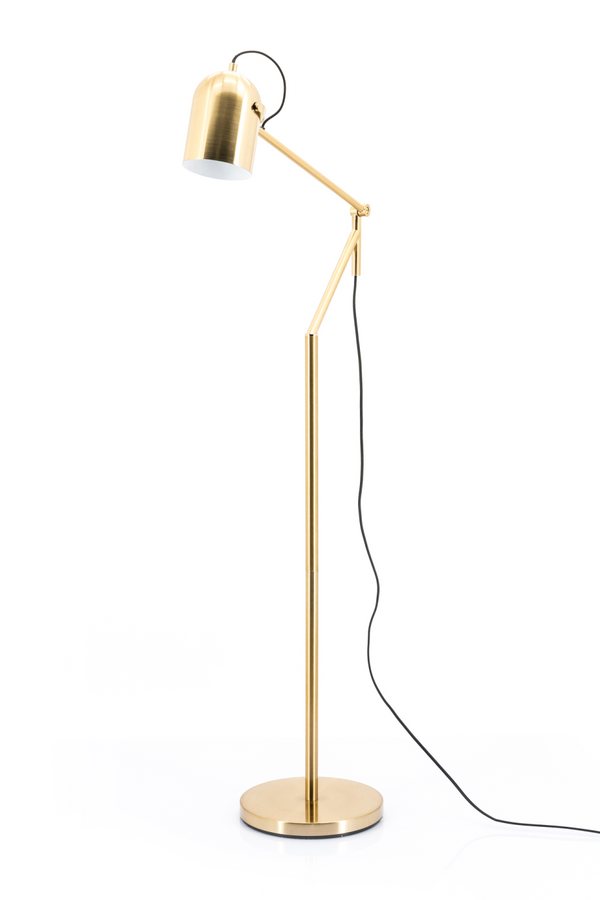 Gold Swing Arm Floor Lamp | By-Boo Sleek | DutchFurniture.com