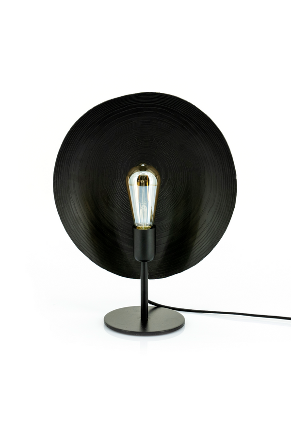 Black Metal Open Back Table Lamps (2) | By-Boo Monque | Dutchfurniture.com